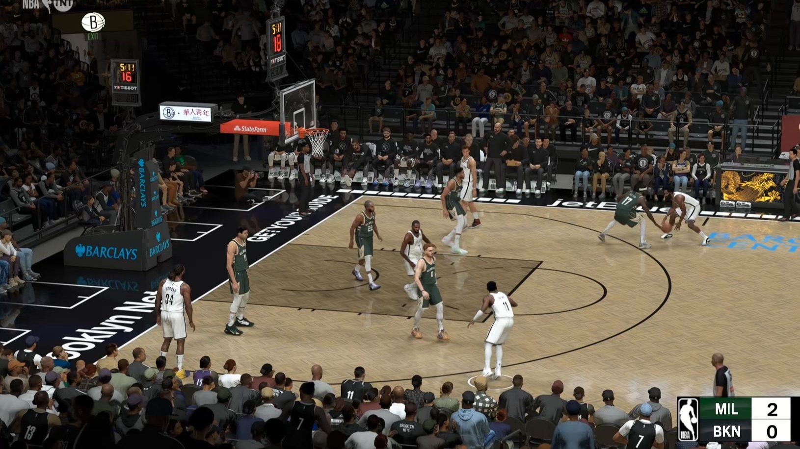 雄鹿主场不敌篮网遭遇尴尬